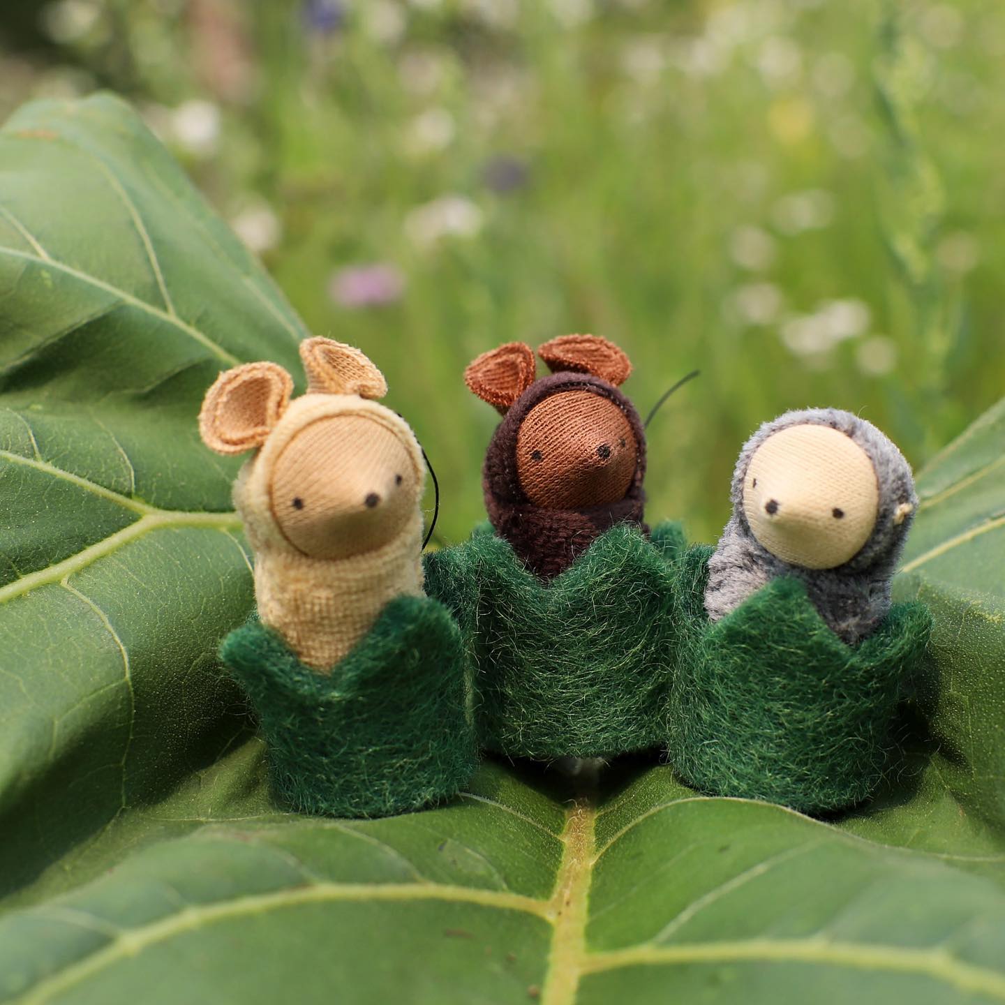 Sale Fairyshadow Little Critter in a Hedge Cozy, Gray Mole
