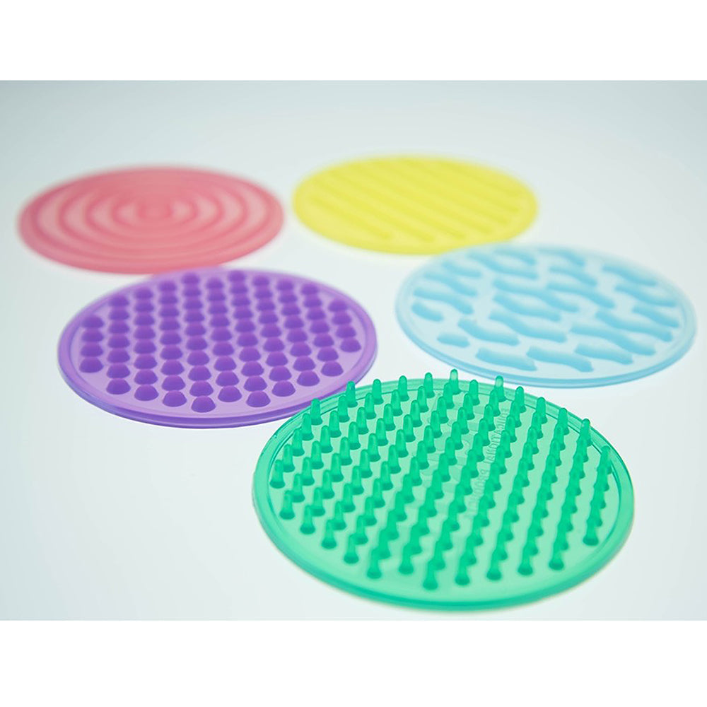 Silishapes Sensory Circles Set | Textured Silicone Disks for Tactile Exploration and Active Play