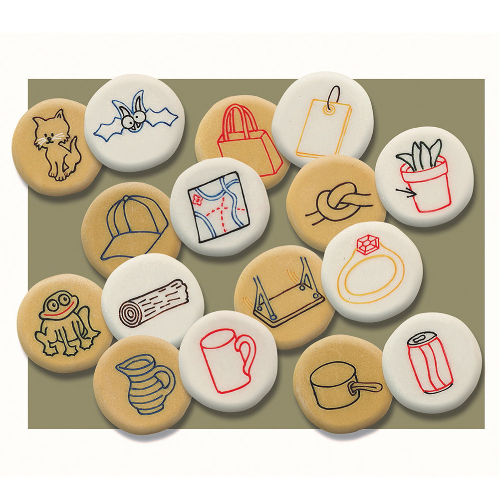 Rhyming Pebbles: 16-Piece Matching Set for Building Early Rhyming Skills