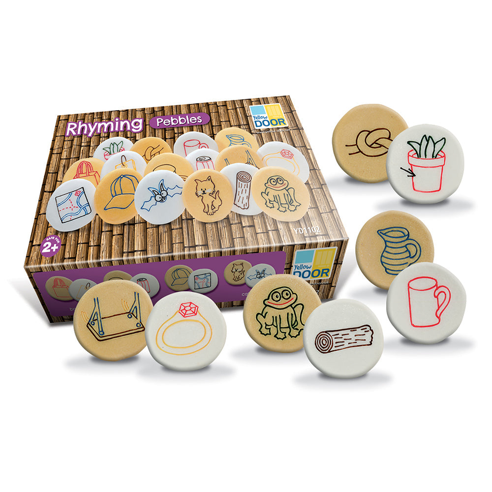 Rhyming Pebbles: 16-Piece Matching Set for Building Early Rhyming Skills