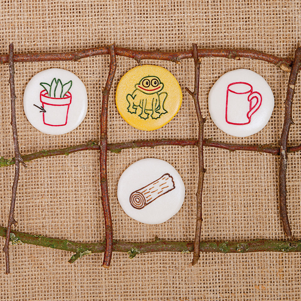 Rhyming Pebbles: 16-Piece Matching Set for Building Early Rhyming Skills