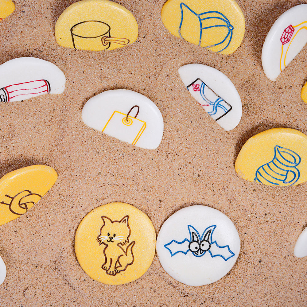 Rhyming Pebbles: 16-Piece Matching Set for Building Early Rhyming Skills