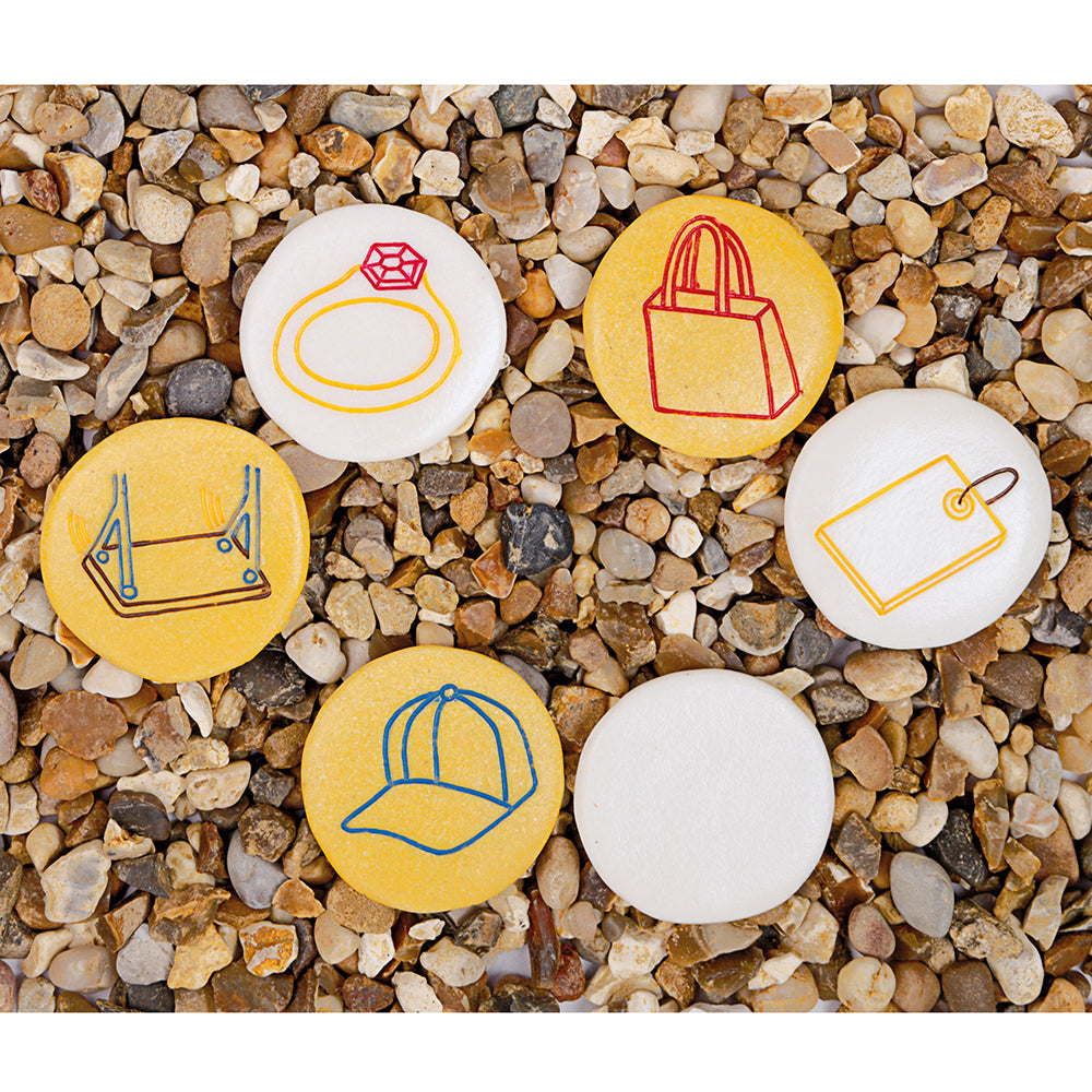Rhyming Pebbles: 16-Piece Matching Set for Building Early Rhyming Skills