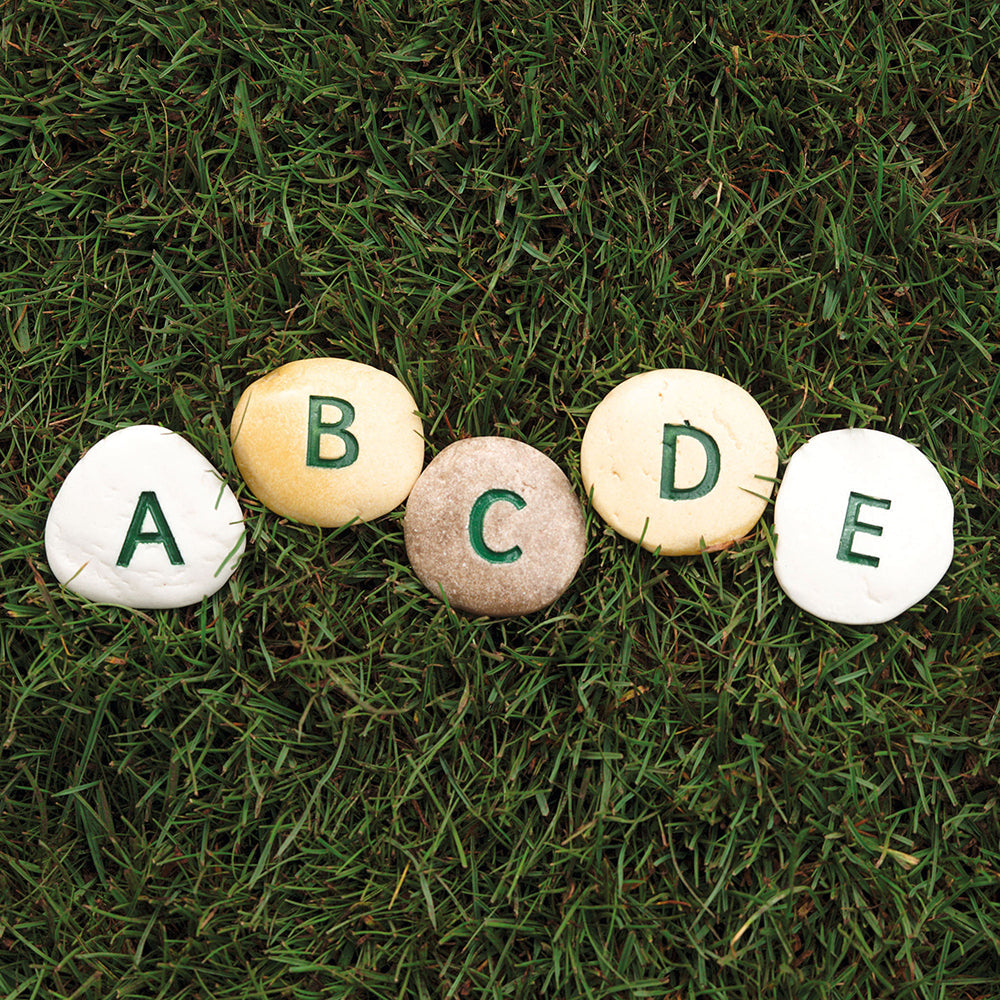 Yellow Door® Tactile Uppercase Alphabet Pebbles